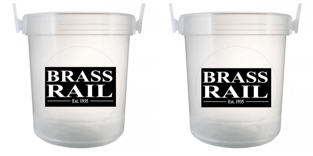 32 oz Plastic Rum Buckets with Custom Sticker