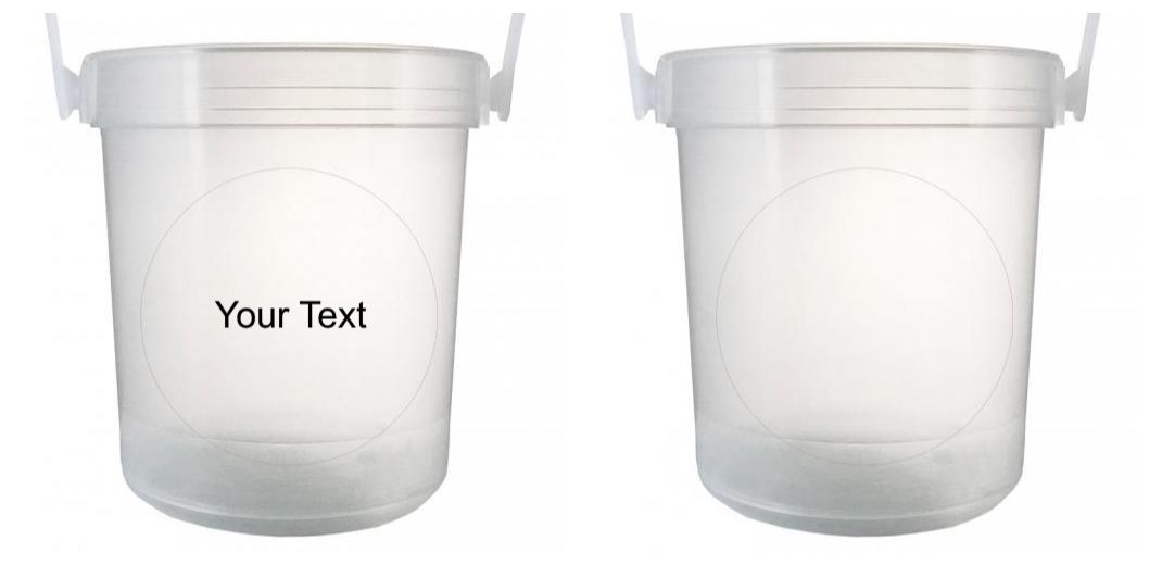 32 oz Plastic Rum Buckets with Custom Sticker