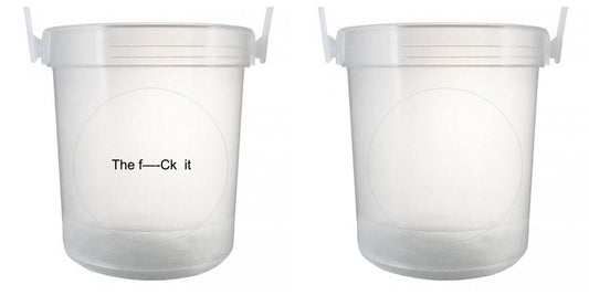 32 oz Plastic Rum Buckets with Custom Sticker