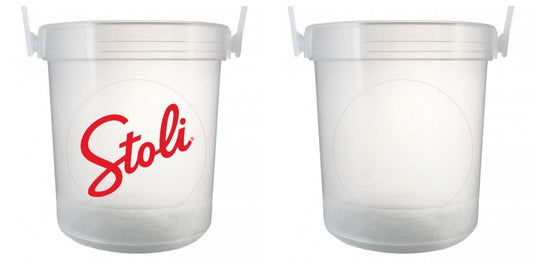 32 oz Plastic Rum Buckets with Custom Sticker