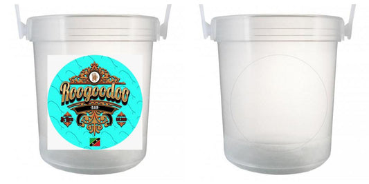 32 oz Plastic Rum Buckets with Custom Sticker