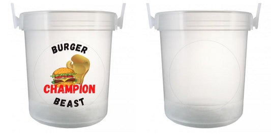 32 oz Plastic Rum Buckets with Custom Sticker