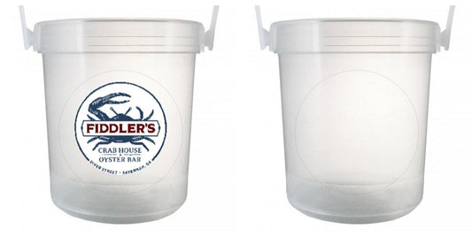 32 oz Plastic Rum Buckets with Custom Sticker
