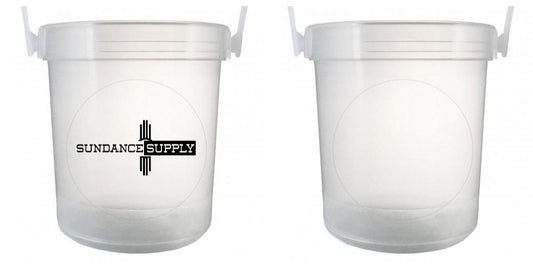 32 oz Plastic Rum Buckets with Custom Sticker