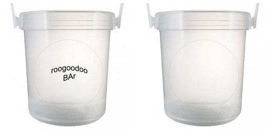 32 oz Plastic Rum Buckets with Custom Sticker