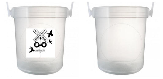 32 oz Plastic Rum Buckets with Custom Sticker