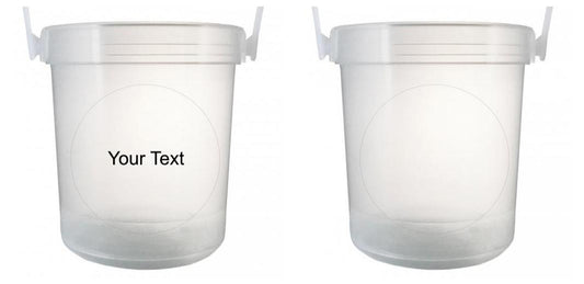 32 oz Plastic Rum Buckets with Custom Sticker