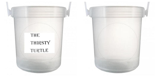 32 oz Plastic Rum Buckets with Custom Sticker