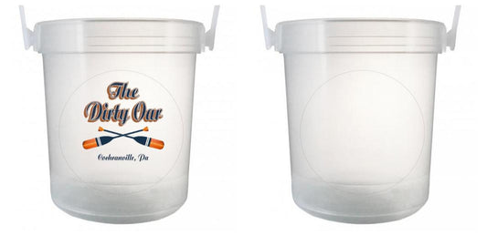 32 oz Plastic Rum Buckets with Custom Sticker