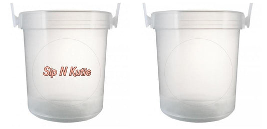 32 oz Plastic Rum Buckets with Custom Sticker