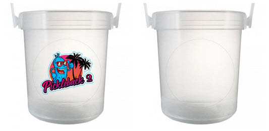 32 oz Plastic Rum Buckets with Custom Sticker